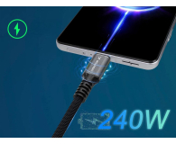 Wozinsky Kabel USB-C 240W 2m 4K czarny WPS-UY42S - 1487923 - zdjęcie 5